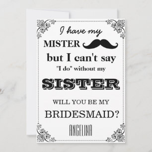 Will you be my bridesmaid? invitation