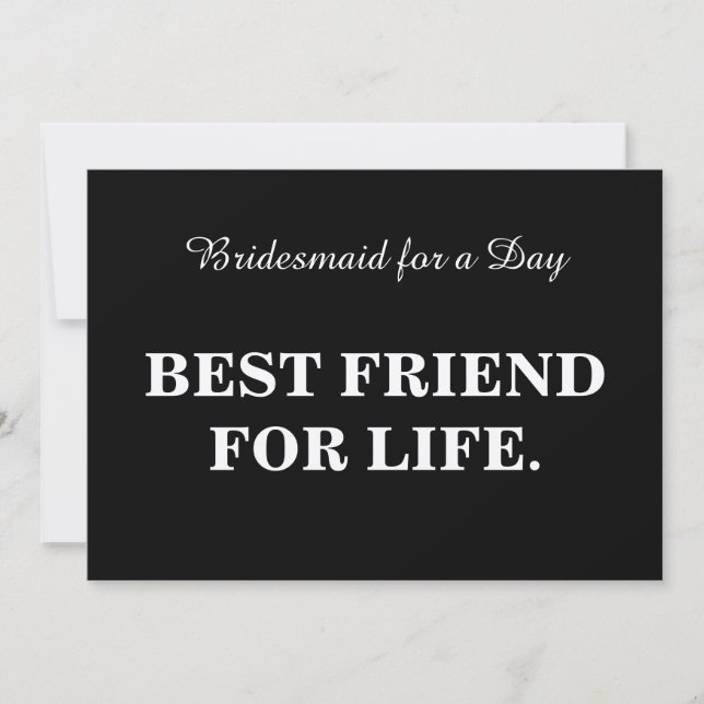Will you be my bridesmaid? invitation (Front)