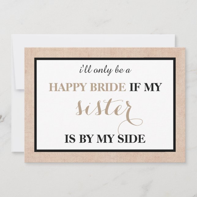 Will you be my bridesmaid? invitation (Front)