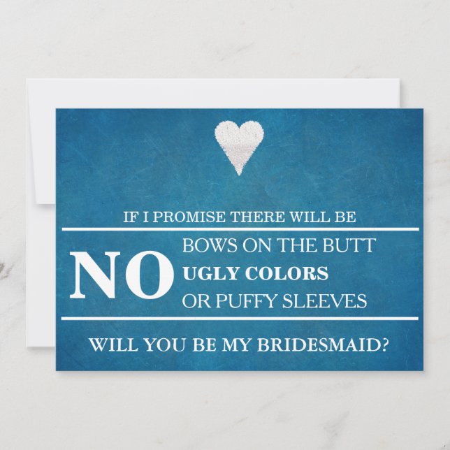 Will you be my bridesmaid? invitation (Front)