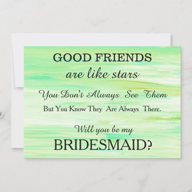 Will you be my bridesmaid? invitation (Front)