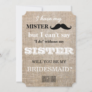 Will you be my bridesmaid? invitation