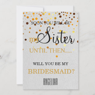 Will you be my bridesmaid? invitation