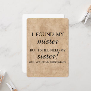 Will you be my bridesmaid? invitation