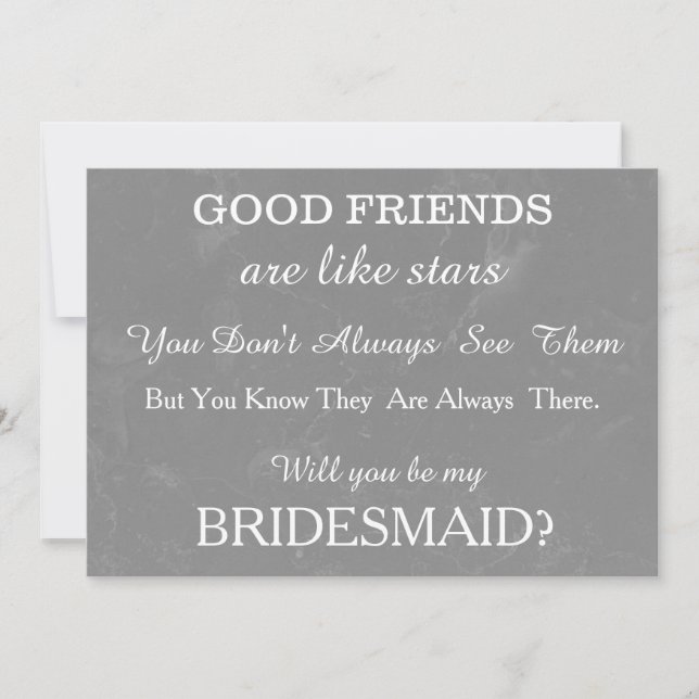 Will you be my bridesmaid? invitation (Front)