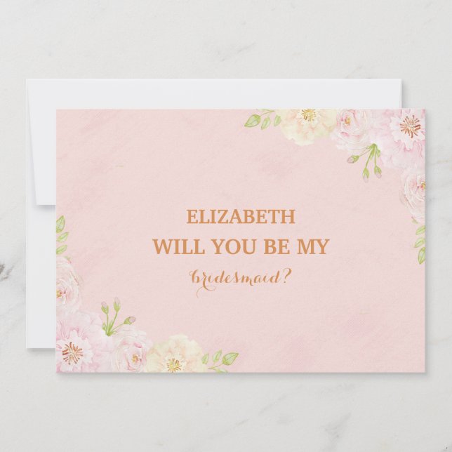 Will you be my bridesmaid? invitation (Front)