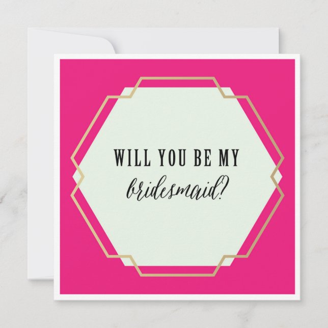 WILL YOU BE MY BRIDESMAID? invitation (Front)