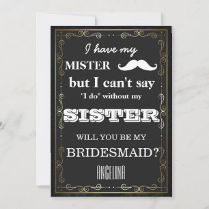 Will you be my bridesmaid? invitation