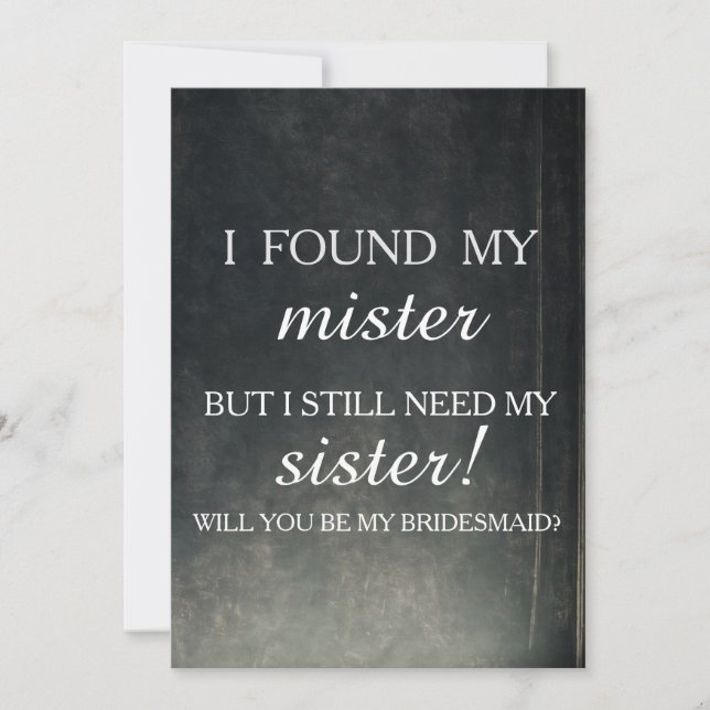 Will you be my bridesmaid? invitation (Front)