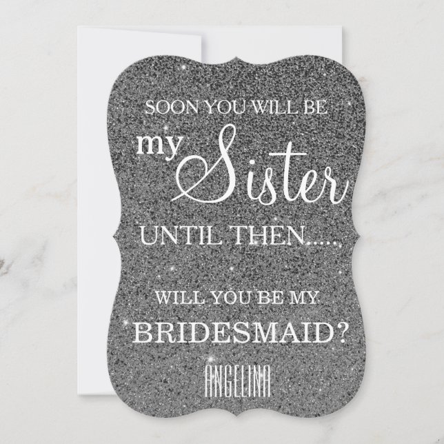 Will you be my bridesmaid? invitation (Front)