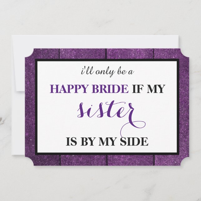 Will you be my bridesmaid? invitation (Front)