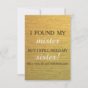 Will you be my bridesmaid? invitation