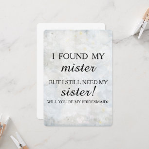 Will you be my bridesmaid? invitation