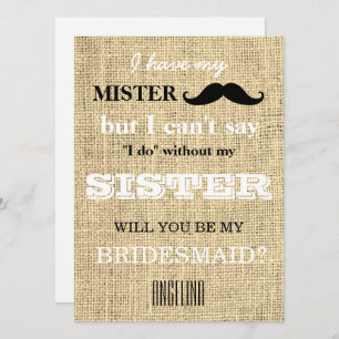 Will you be my bridesmaid? invitation