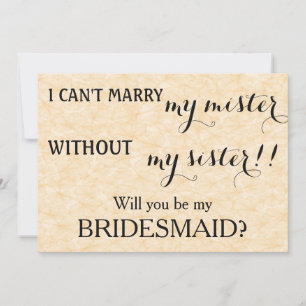 Will you be my bridesmaid? invitation