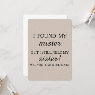 Will you be my bridesmaid? invitation