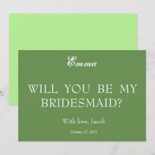 Will You Be My Bridesmaid Invitation