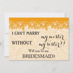 Will you be my bridesmaid? invitation