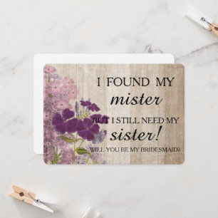 Will you be my bridesmaid? invitation