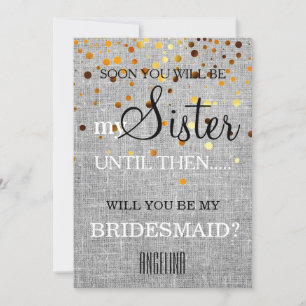 Will you be my bridesmaid? invitation