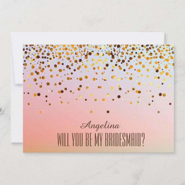 Will you be my bridesmaid? invitation (Front)