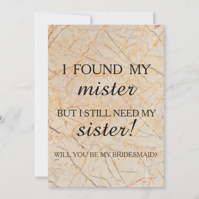Will you be my bridesmaid? invitation (Front)
