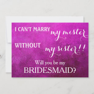 Will you be my bridesmaid? invitation