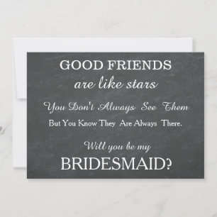 Will you be my bridesmaid? invitation