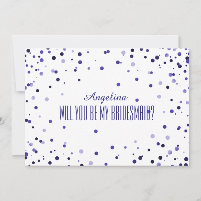 Will you be my bridesmaid? invitation (Front)