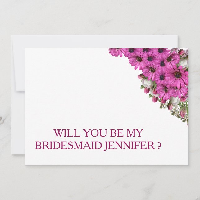 Will you be my bridesmaid? invitation (Front)