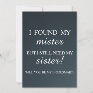 Will you be my bridesmaid? invitation