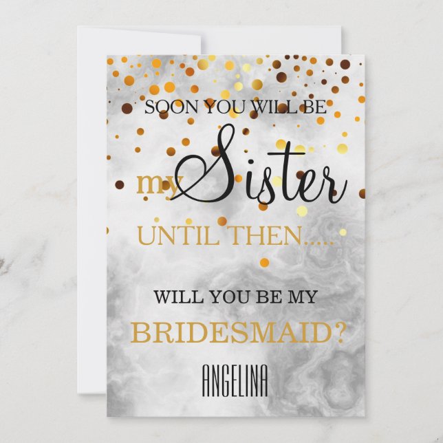 Will you be my bridesmaid? invitation (Front)