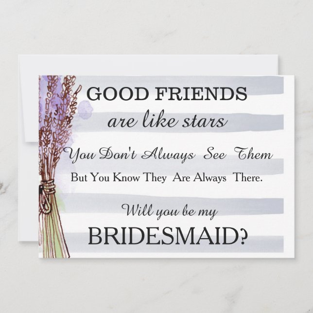Will you be my bridesmaid? invitation (Front)