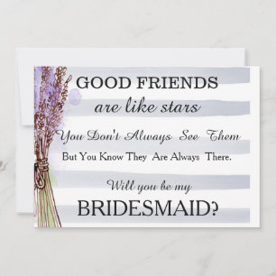 Will you be my bridesmaid? invitation