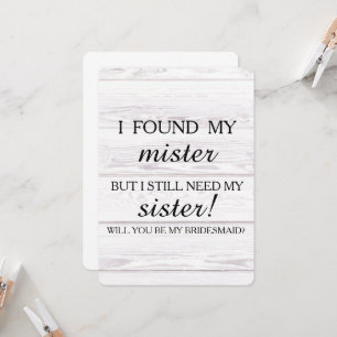 Will you be my bridesmaid? invitation