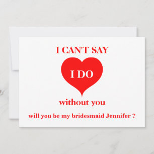 Will you be my bridesmaid? invitation