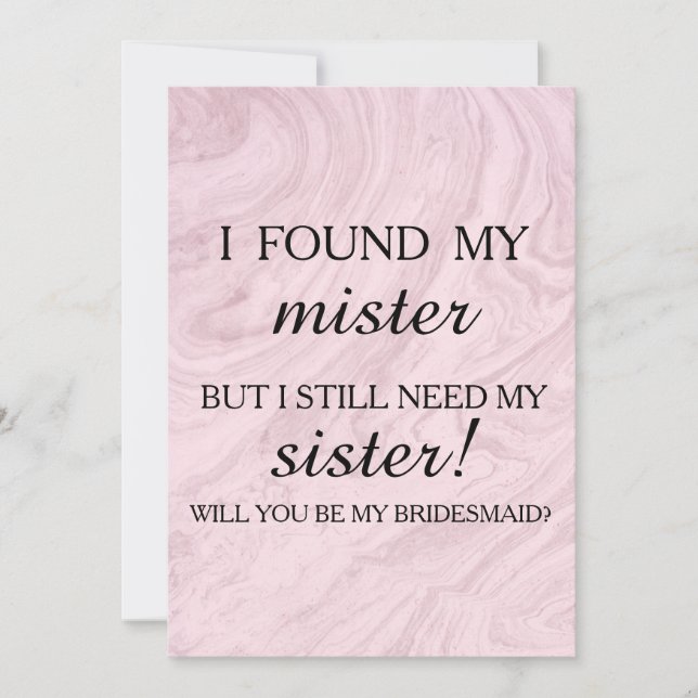 Will you be my bridesmaid? invitation (Front)