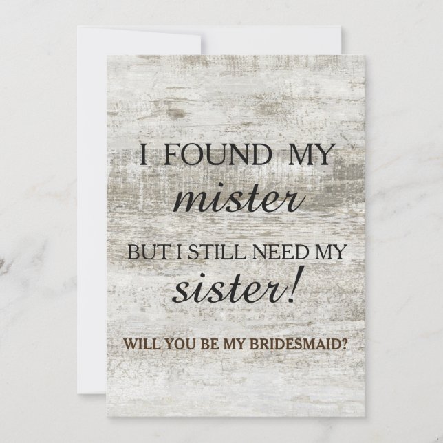 Will you be my bridesmaid? invitation (Front)