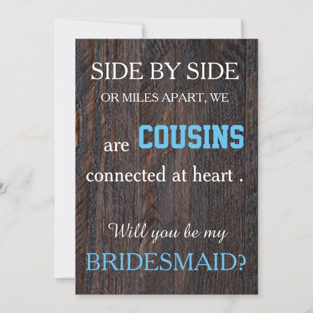 Will you be my bridesmaid? invitation (Front)