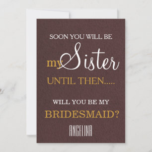 Will you be my bridesmaid? invitation