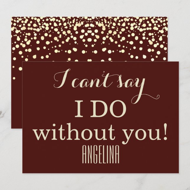 Will you be my bridesmaid? invitation (Front/Back)