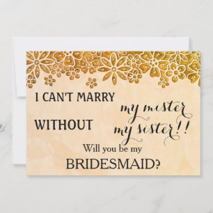 Will you be my bridesmaid? invitation