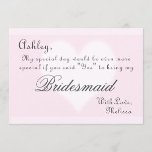 Will You Be My Bridesmaid? Invitation