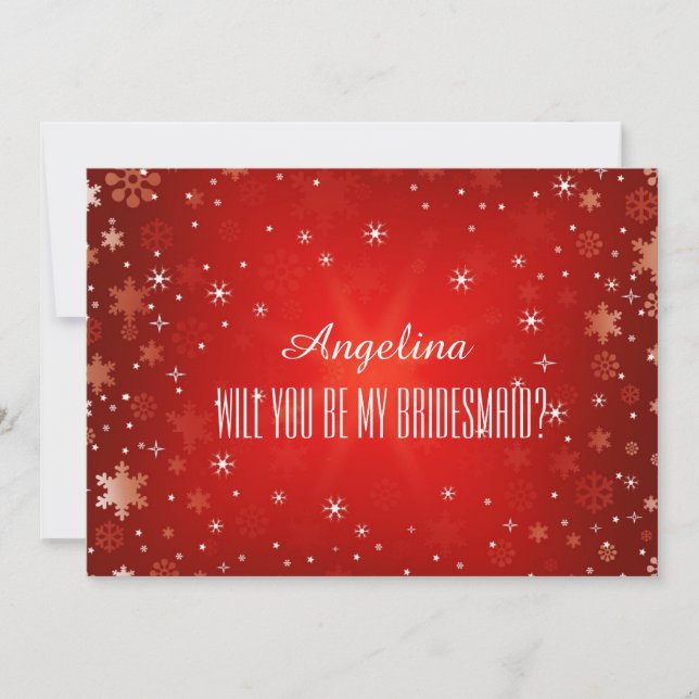 Will you be my bridesmaid? invitation (Front)