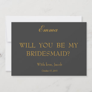 Will You Be My Bridesmaid Invitation
