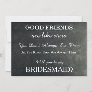 Will you be my bridesmaid? invitation
