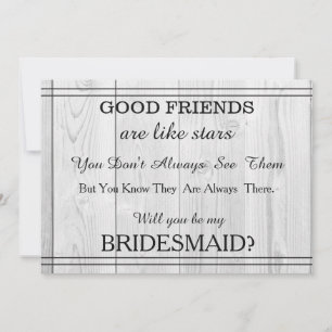 Will you be my bridesmaid? invitation