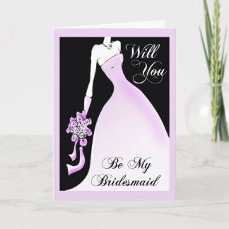 Will You Be My Bridesmaid Invitation Card