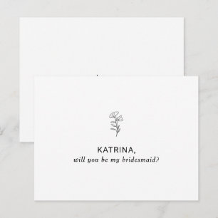 will you be my bridesmaid Invitation Postcard