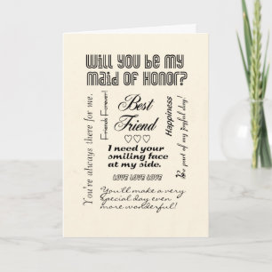 Will You Be My Bridesmaid, Ivory, Best Friend Invitation